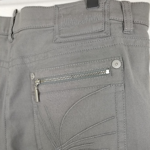 Luisa Cerano Gray Straight Leg Zip Pocket Pants 14 Stretch - Picture 8 of 10